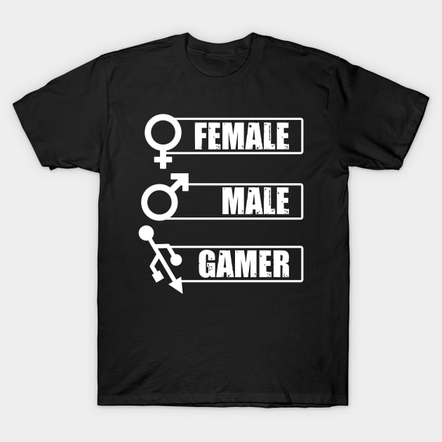 Male Female Gamer T-Shirt by Hip City Merch